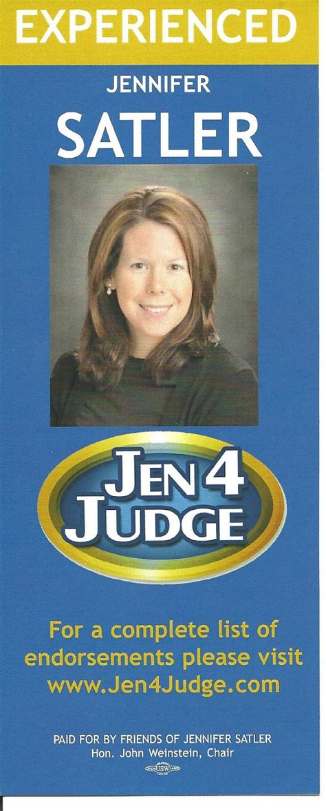 Jennifer satler judge. Things To Know About Jennifer satler judge. 